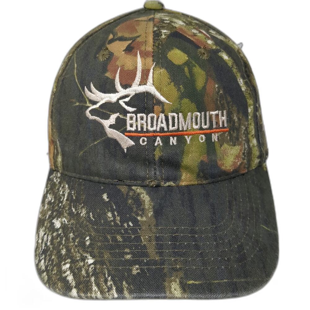 Outdoor Cap Baseball Cap Green Camo One Size Broadmouth Canyon Elk Hunt Utah Hat